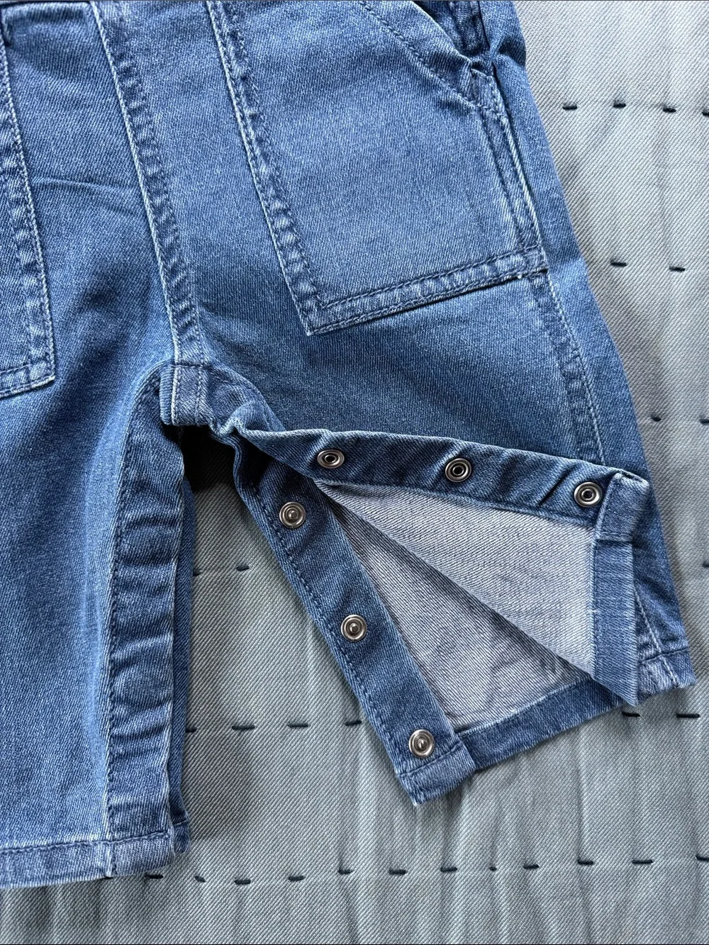Carter's Blue Denim Kids Overalls with Front Pockets